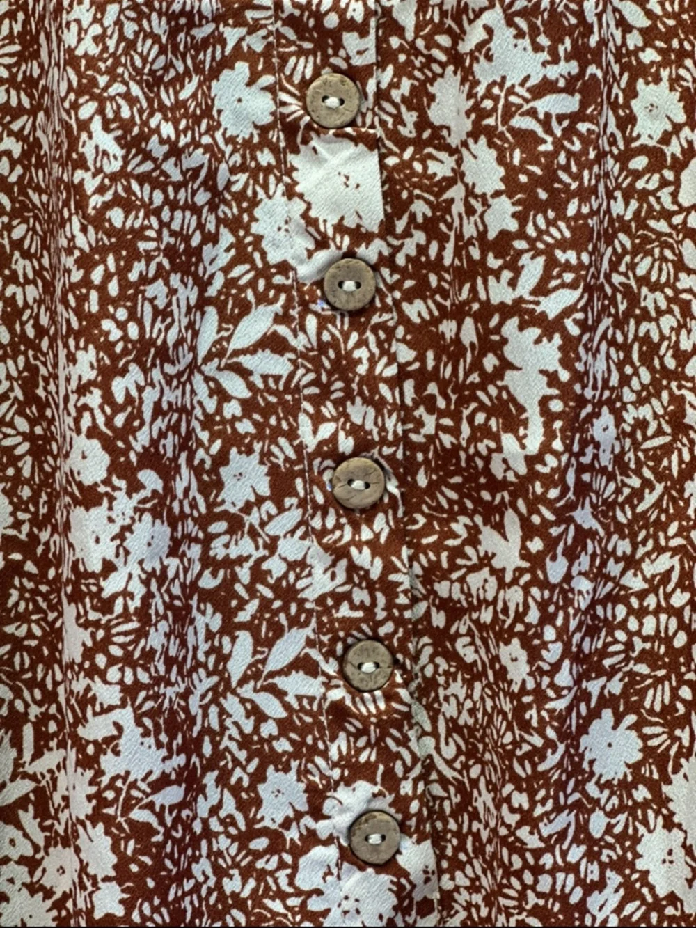 The Main Street Exchange Women’s Maxi Floral Skirt Brown Base White floral L NWT - Picture 15 of 15